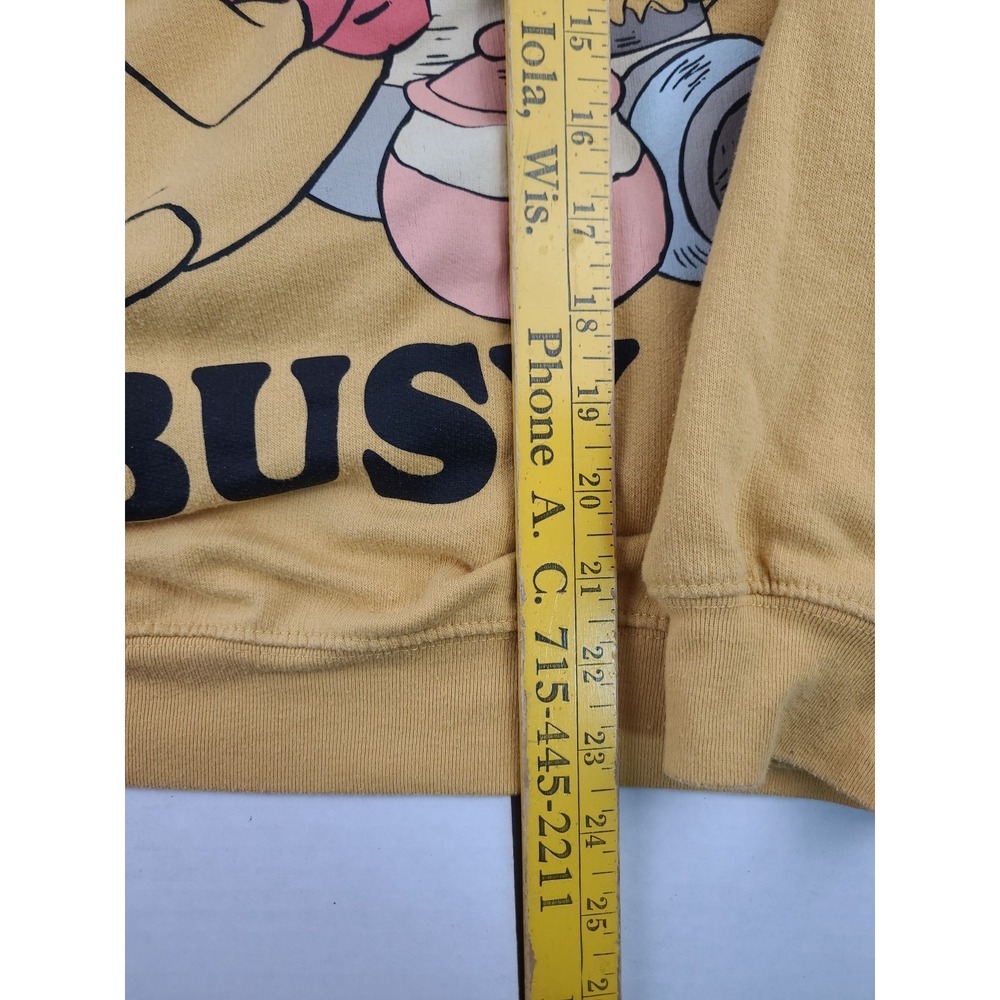 Winnie The‎ Pooh Sweatshirt Womens Large Yellow Crewneck Long Sleeve Disney Nice - Picture 5 of 7